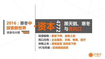 一文讀懂2016年中國互聯網創業與投資 風口、資本與拐點
